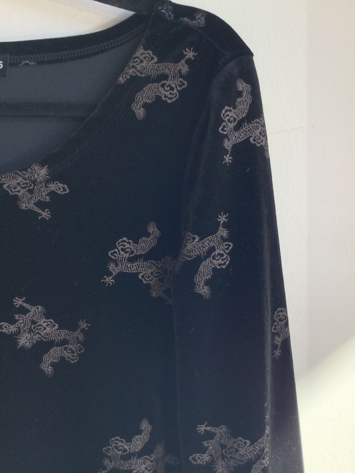 Dangerfield Dragon Print Long Sleeve Top