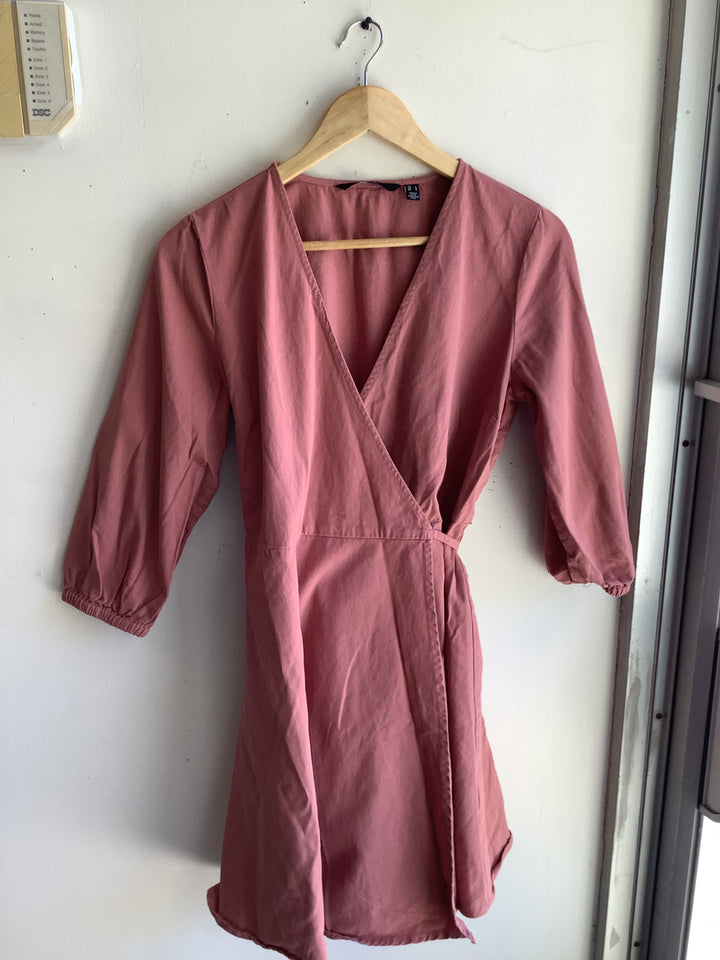 Dusty Rose Wrap Dress
