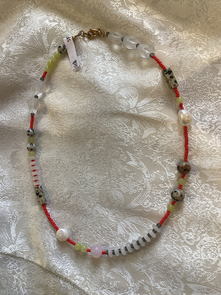 Wild Honey Asymmetrical Beaded Necklace