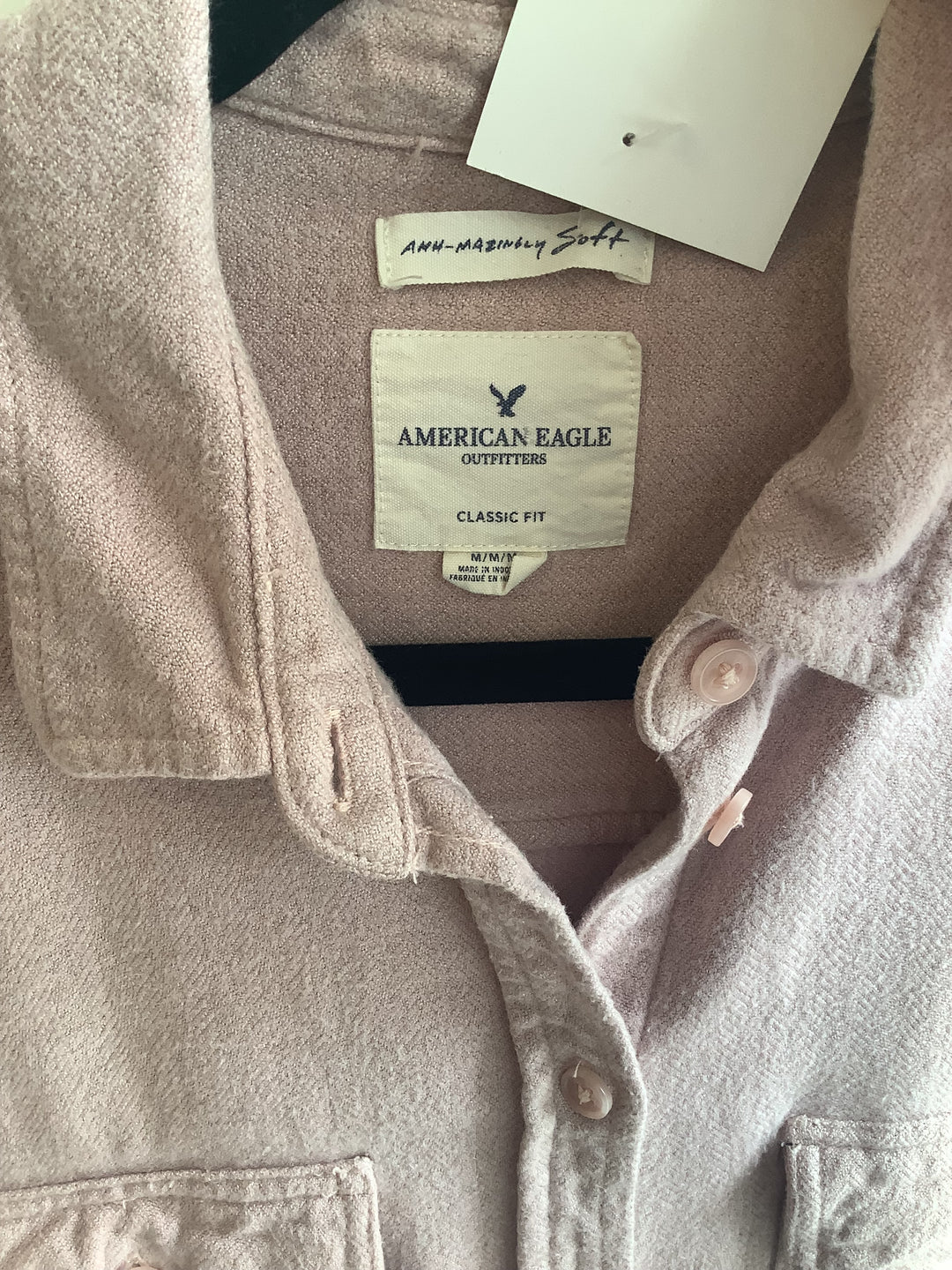American Eagle Soft Blush Button Up Shirt