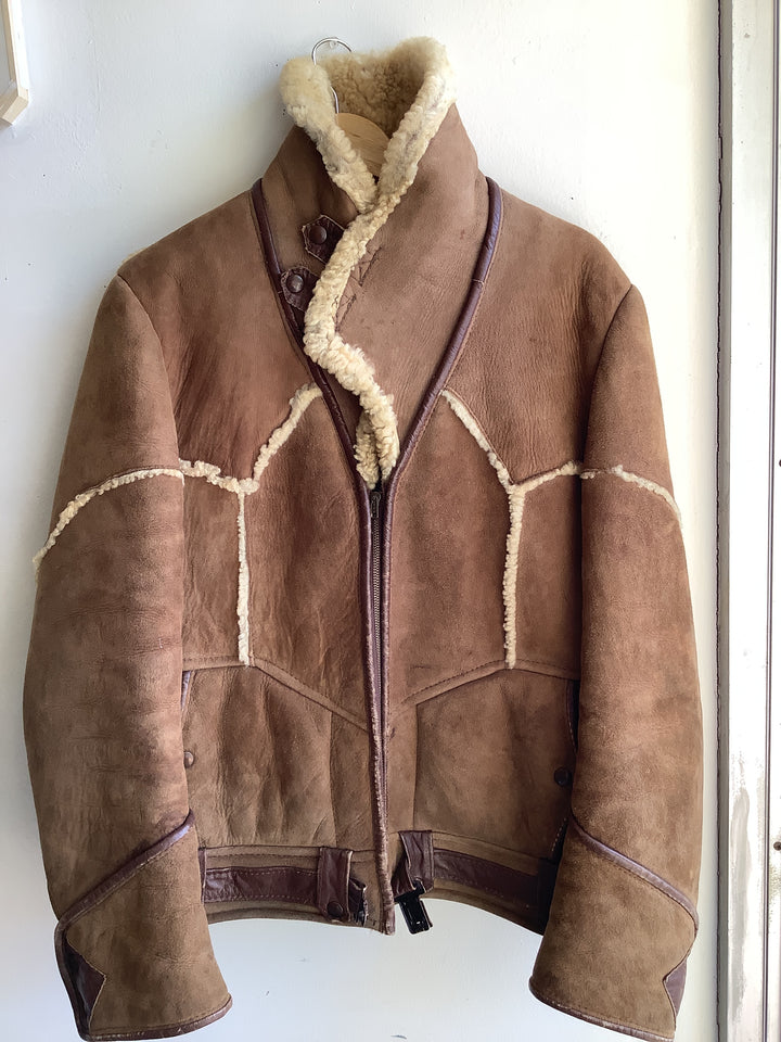 Vintage Shearling Aviator Jacket