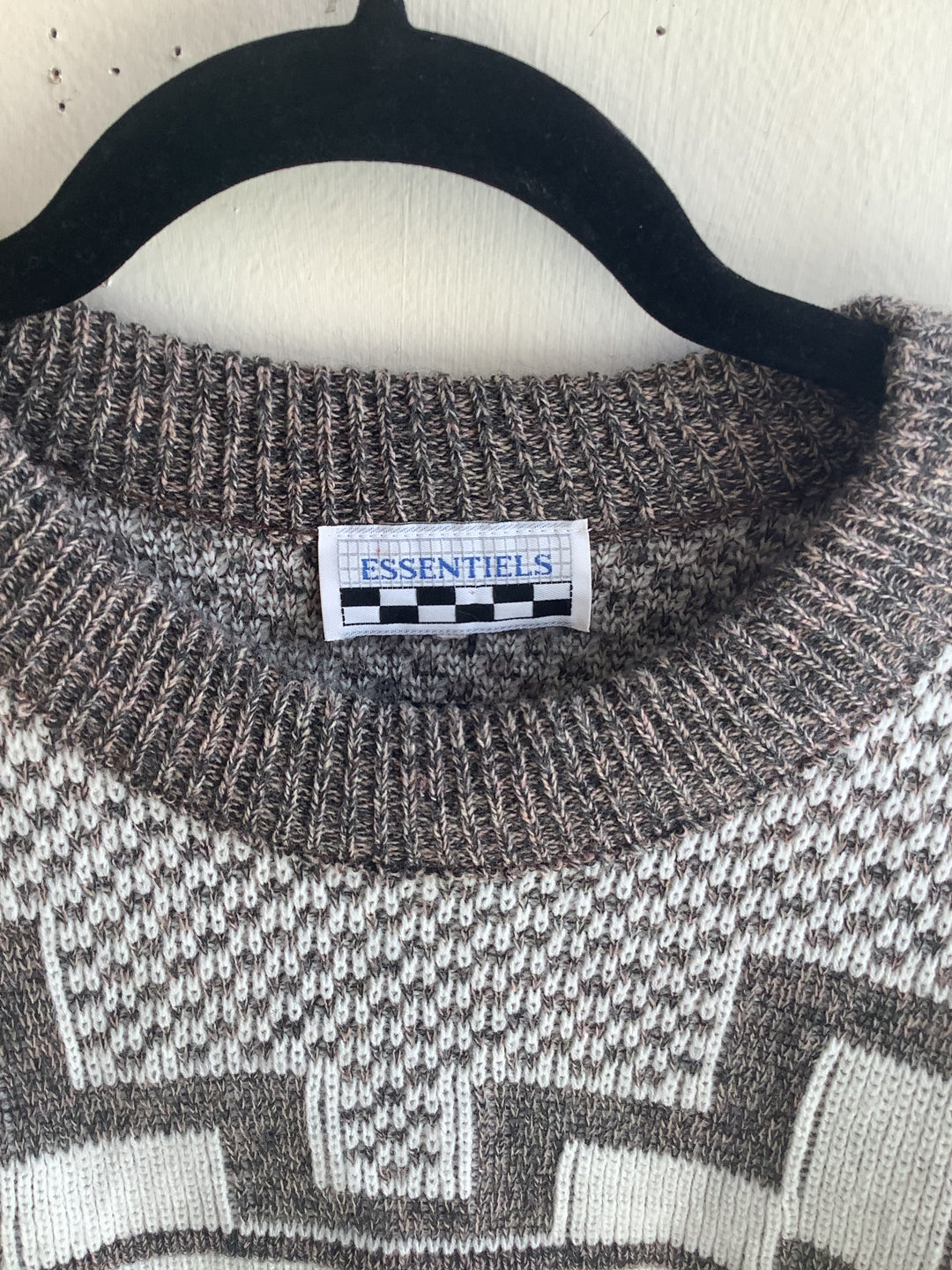 Vintage Nordic Pattern Knit Sweater