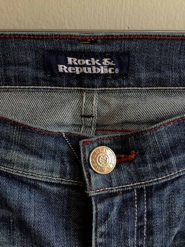Rock & Republic Embroidered Crest Bootcut Jeans