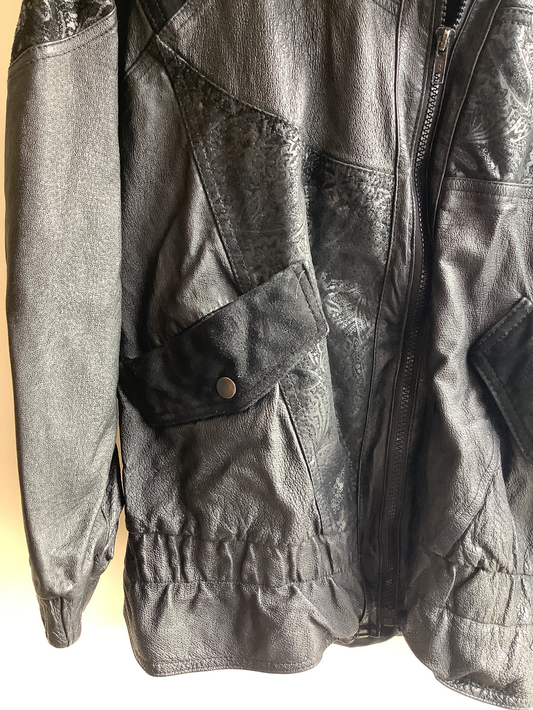 Vintage Rebel Patchwork Leather Jacket