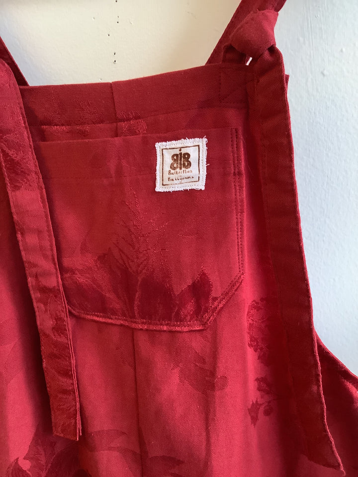 Butterflies in Ballgowns Ruby Floral Overalls