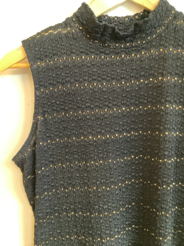 Vintage Starlight Knit Mock-Neck Tank