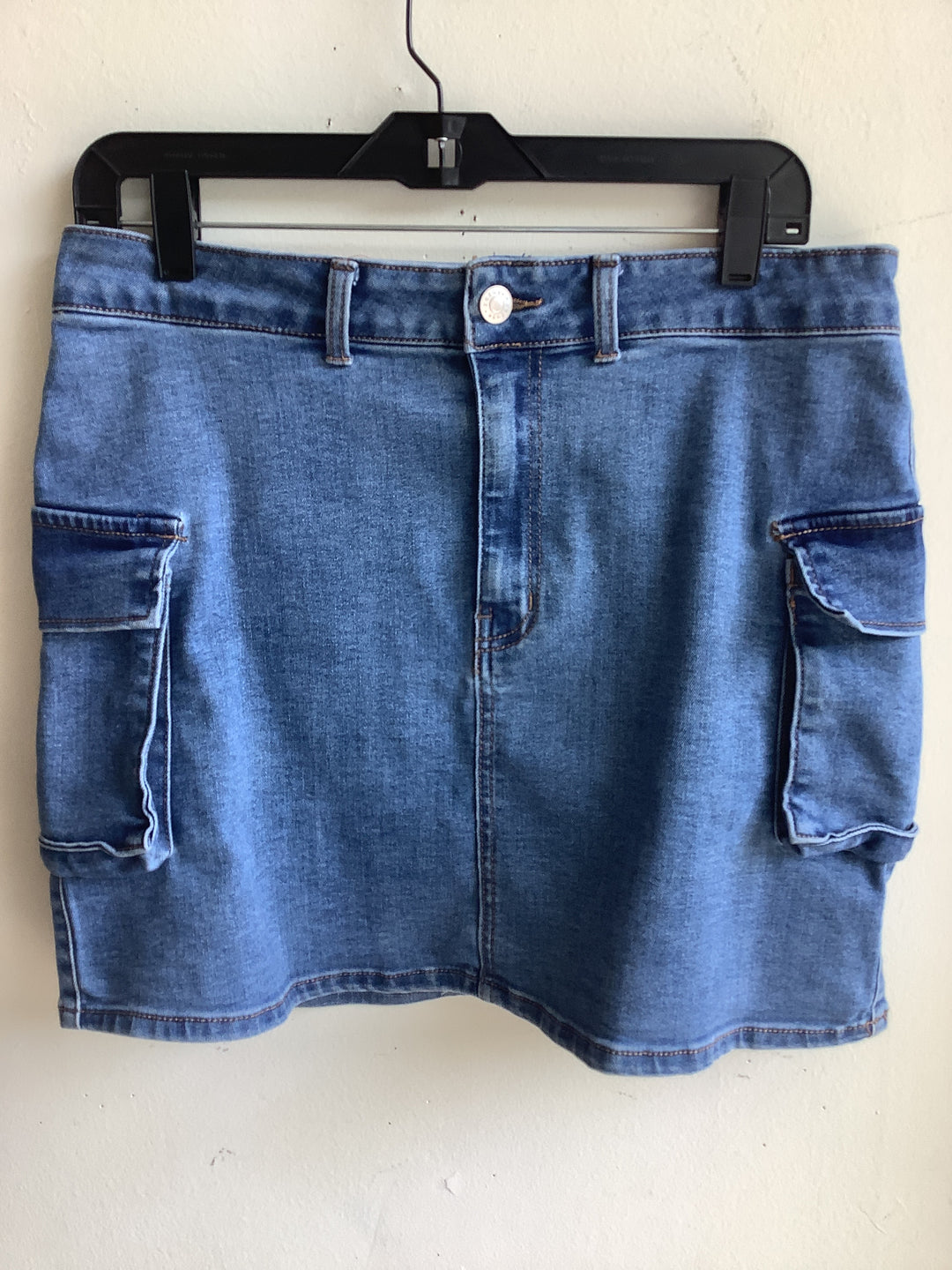 Refuge Denim Cargo Mini Skirt