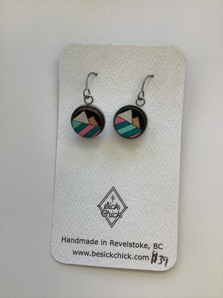 Two Mountains Dangle Earrings - Sick Chick ( Revelstoke, BC)