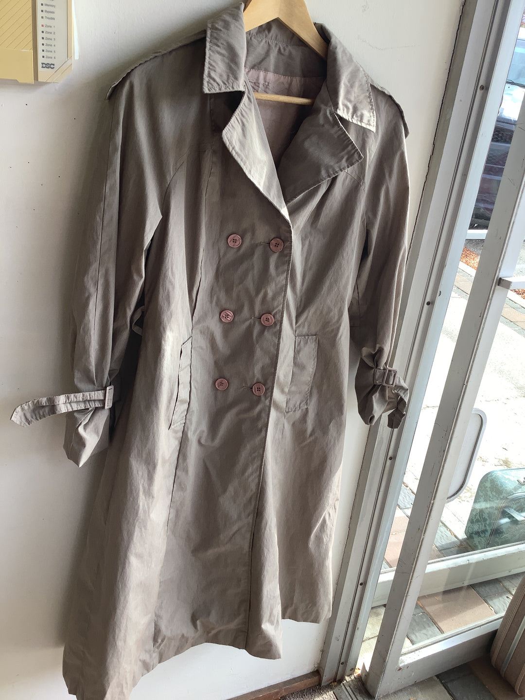 Vintage Taupe Trench Coat- Canadian Made
