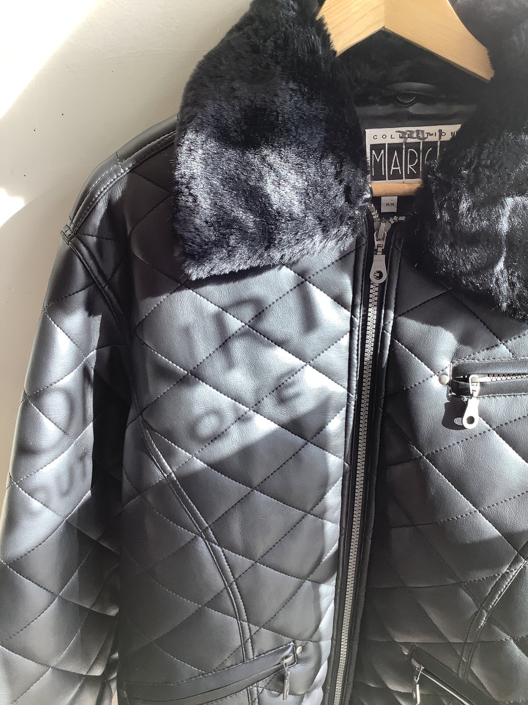 Vintage Marco Quilted Faux Leather Jacket