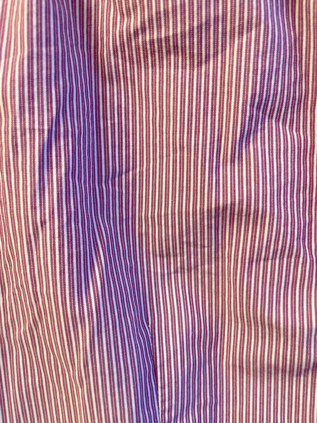 Plum Pinstripe Smocked Back Blouse