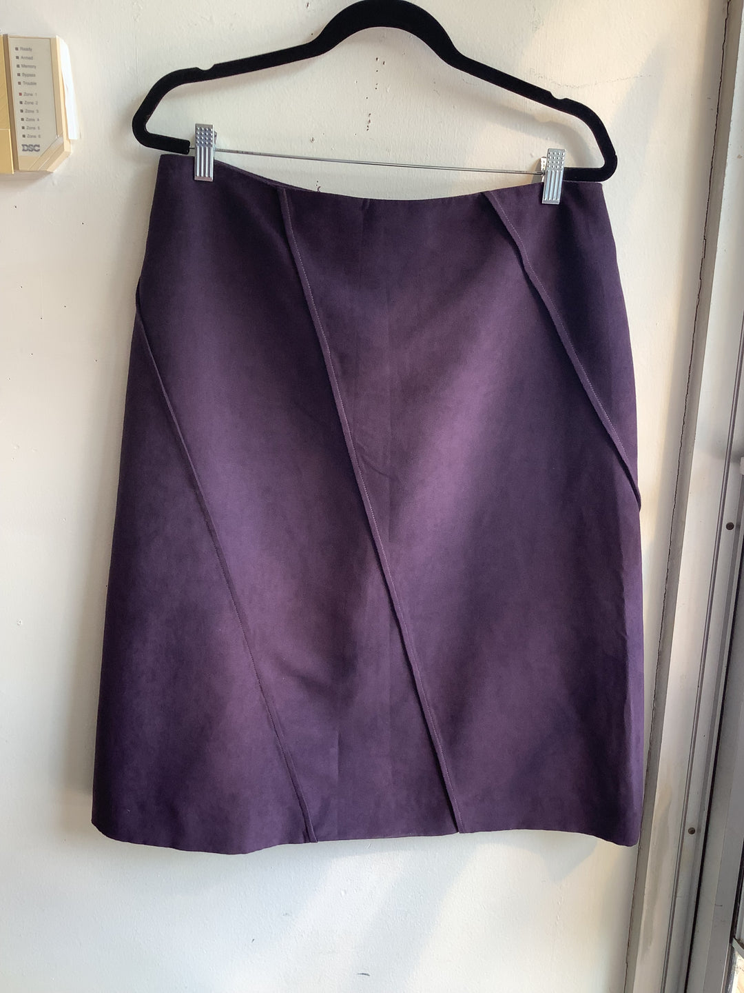 Plum Faux Suede Skirt