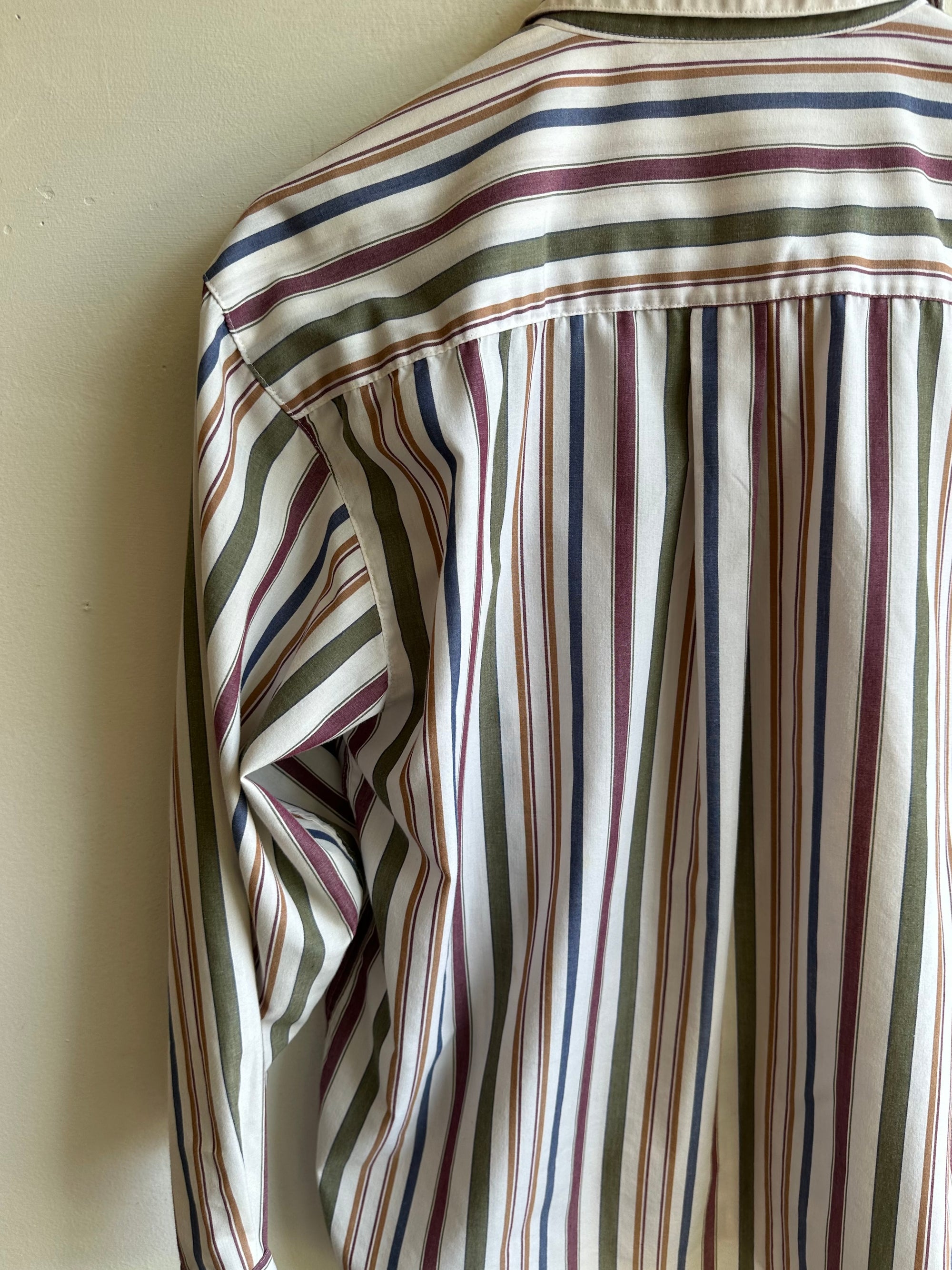 Vintage Tabi Striped Button-Up Shirt | Size Medium