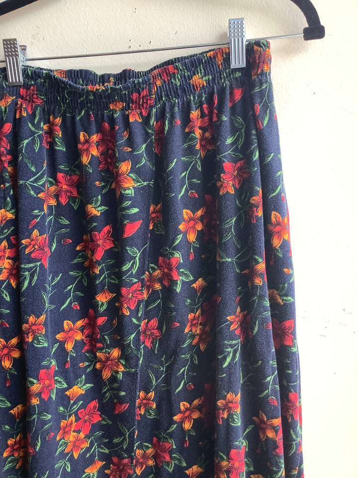Autumn Bloom Vintage Midi Skirt