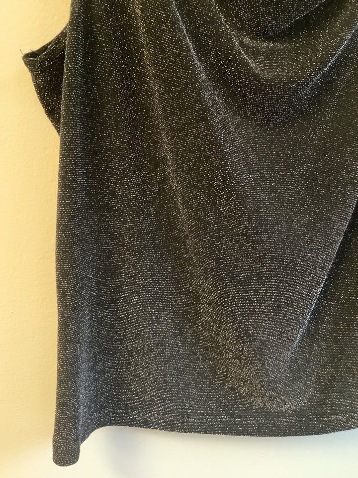 Vintage Sparkle Cowl Neck Top