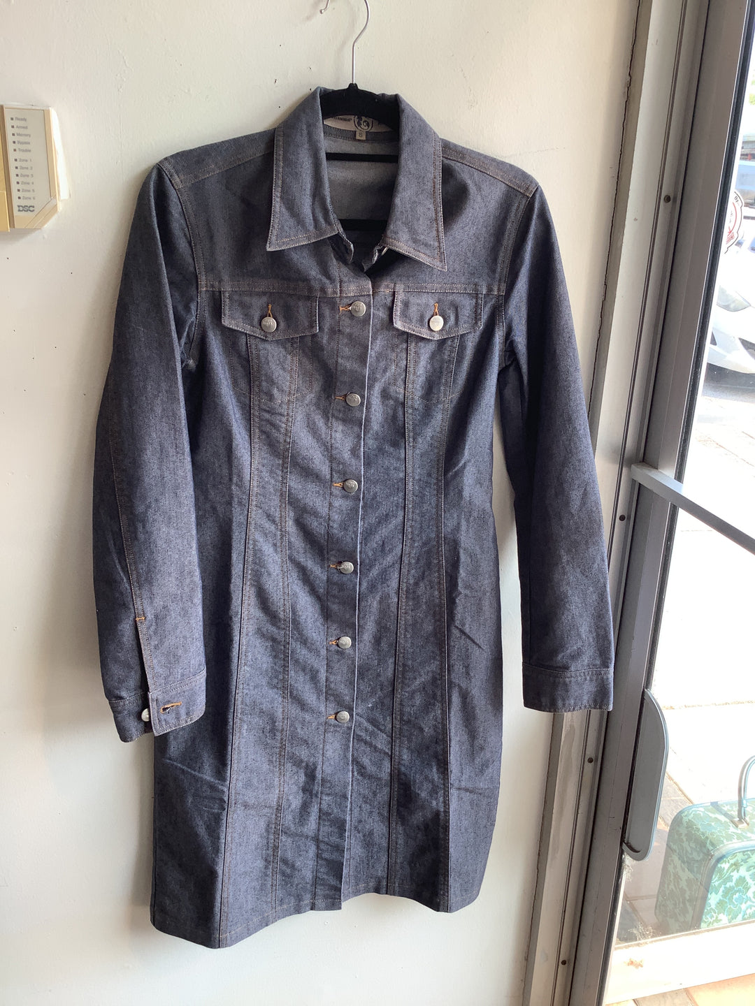 Denim Button Front Shirt Dress