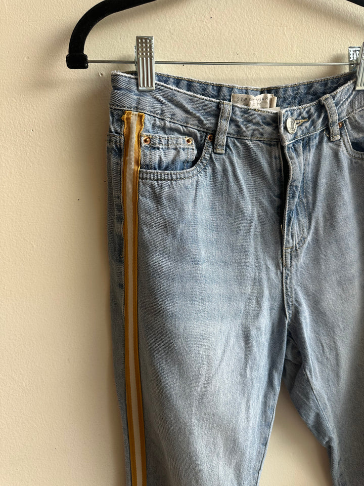 Streetwear Society Side Stripe Cropped Jeans