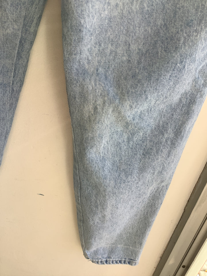 Vintage Brass Acid Wash Mom Jeans