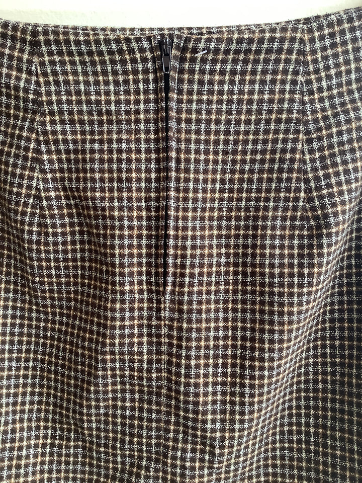 Vintage WL Sportswear Brown Wool Mini Skirt - Made in Canada