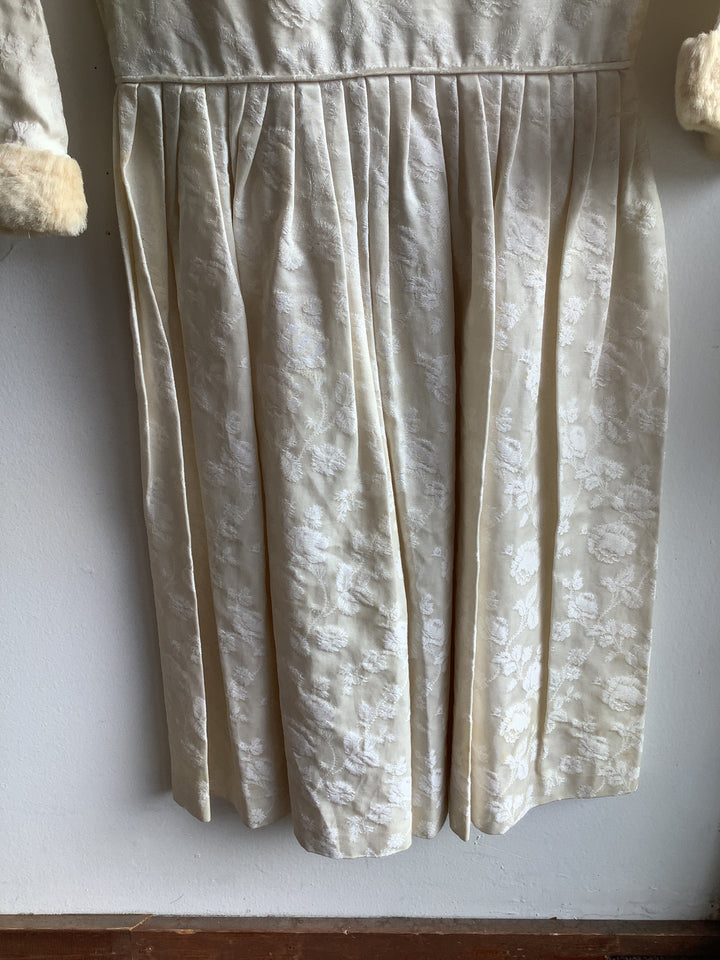 Vintage Cream Floral Romance Dress