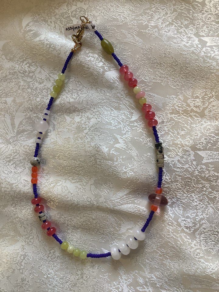 Wild Honey Asymmetrical Beaded Necklace