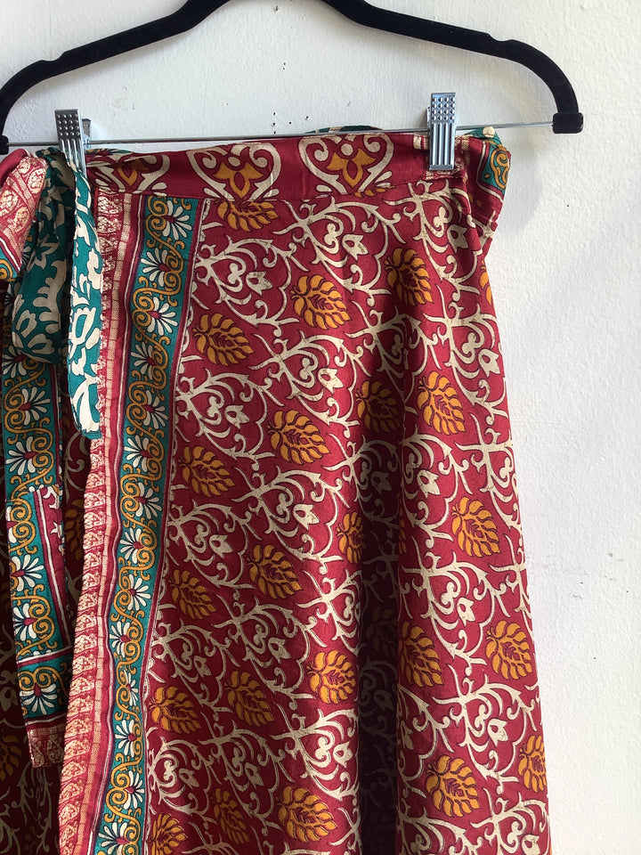 Crimson Bazaar Wrap Skirt