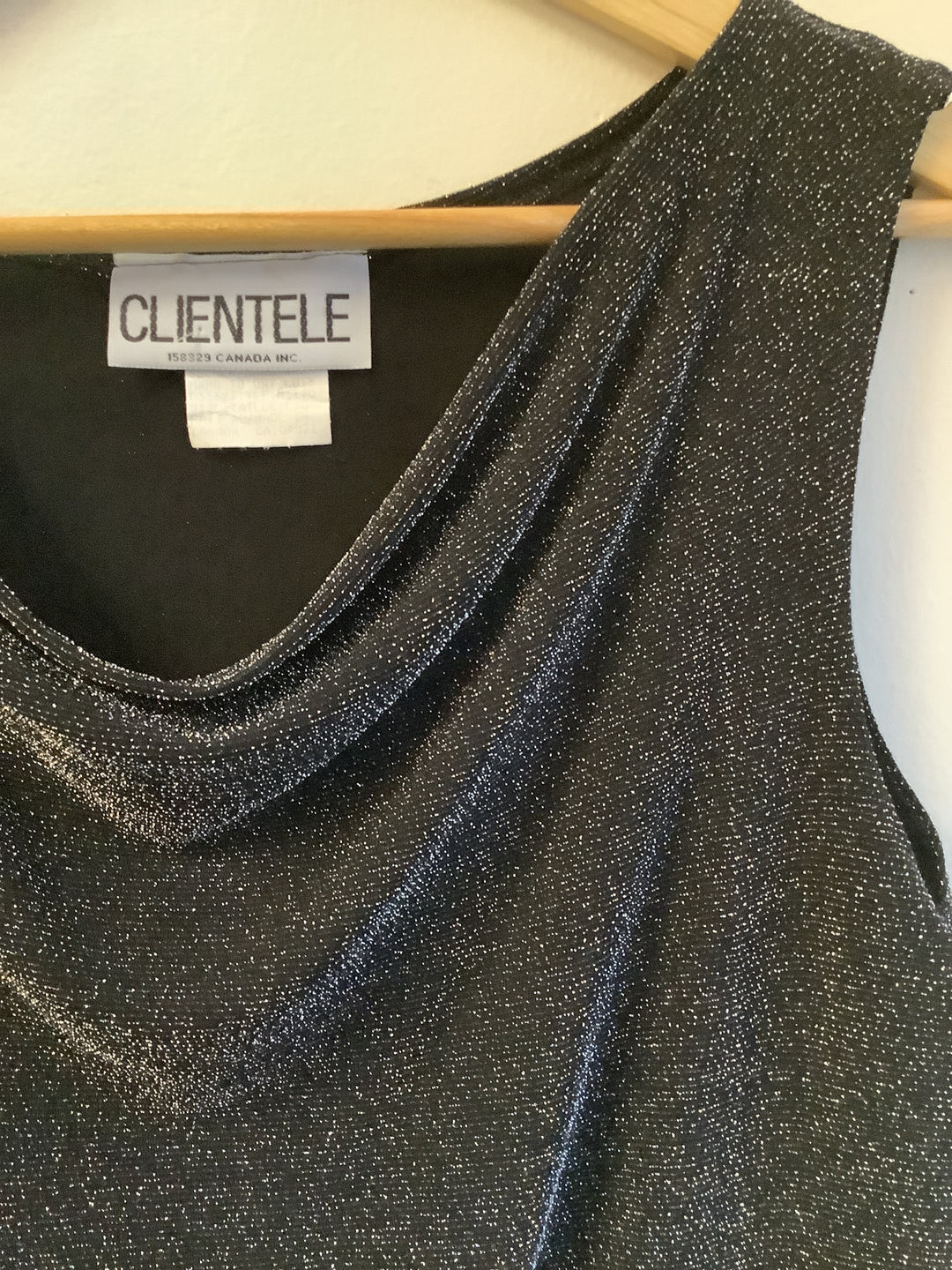 Vintage Sparkle Cowl Neck Top