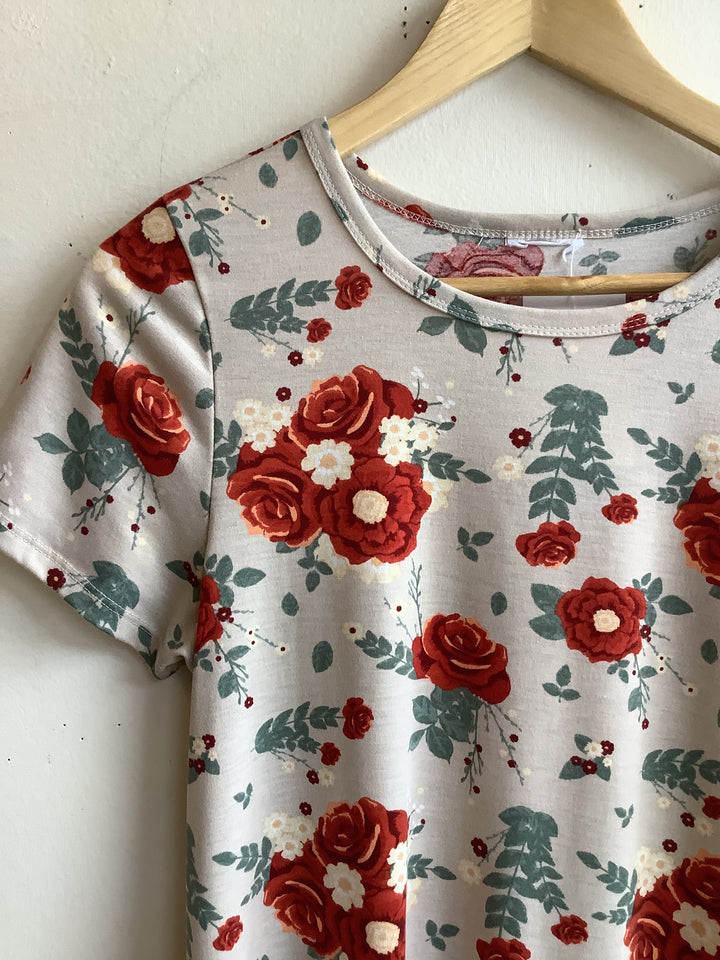 90s Rose Garden Hi-Low Dress