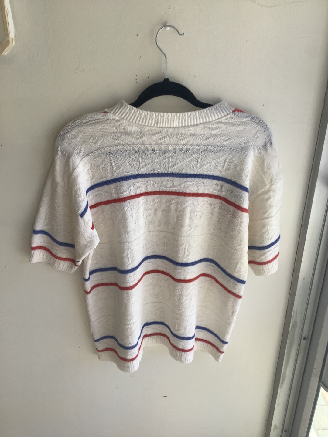Vintage Nautical Knit Stripe Sweater Tee