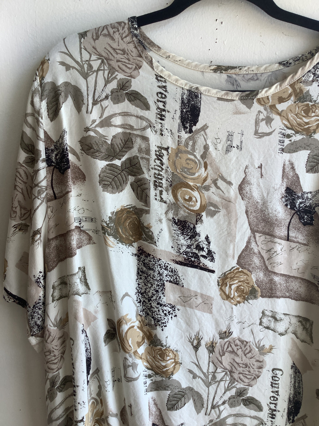 Vintage Botanical Collage Blouse