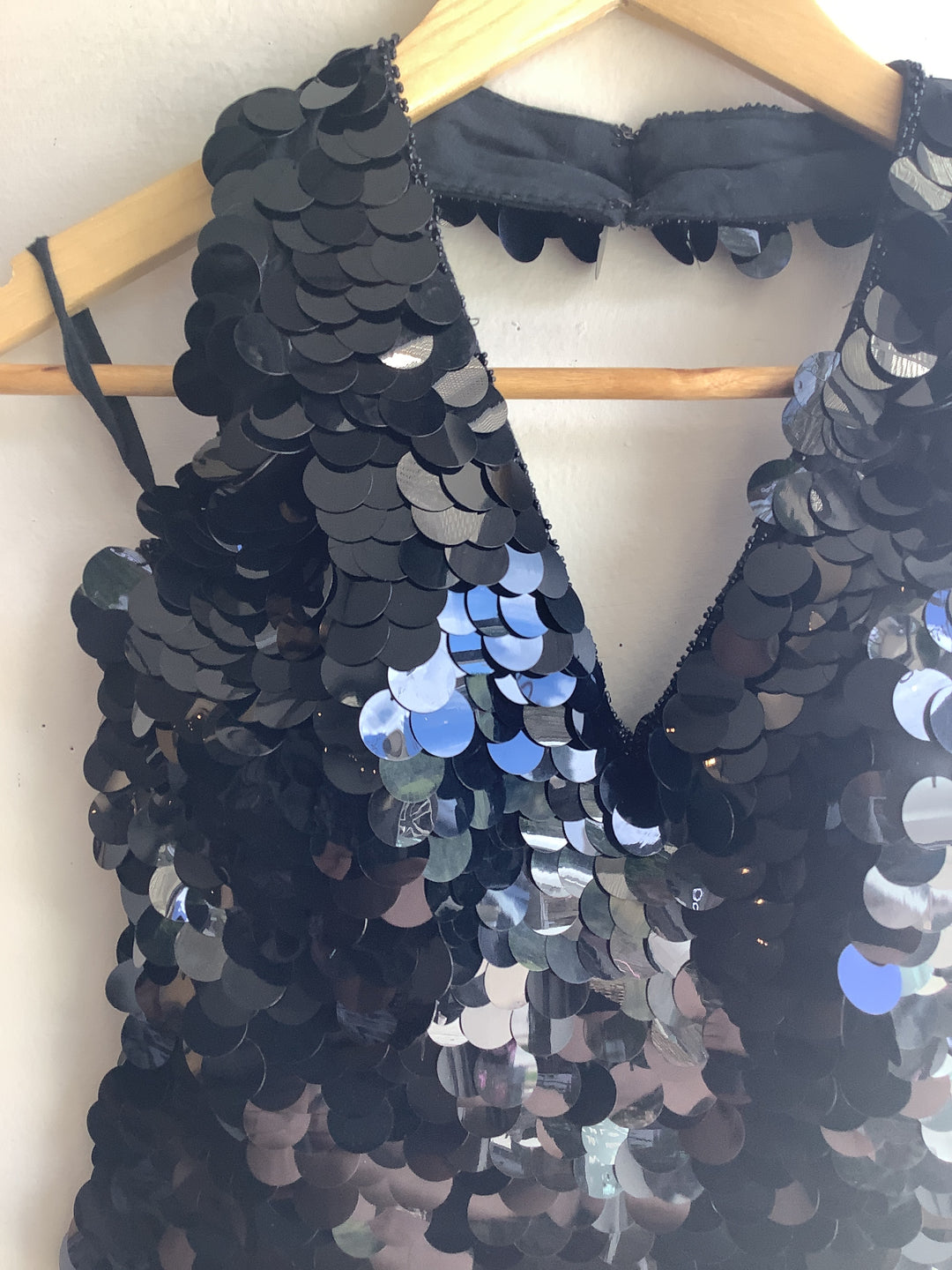 Y2K Disco Sequin Halter Top