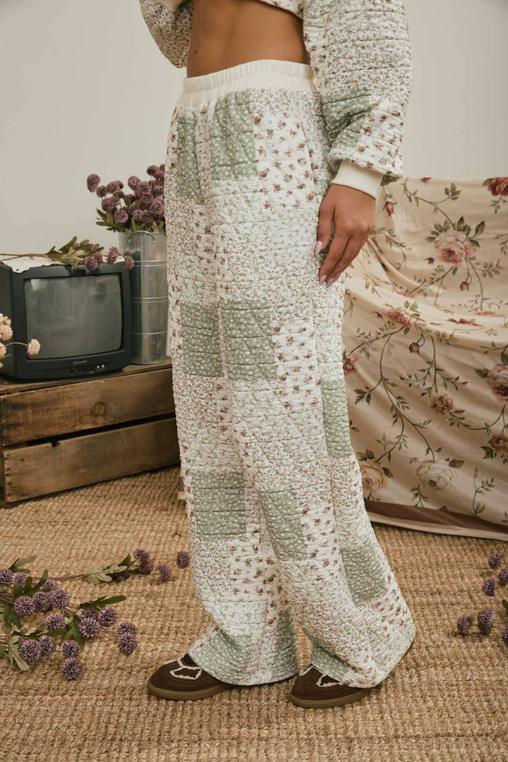 Floral Patchwork Quilted Sweatshirt