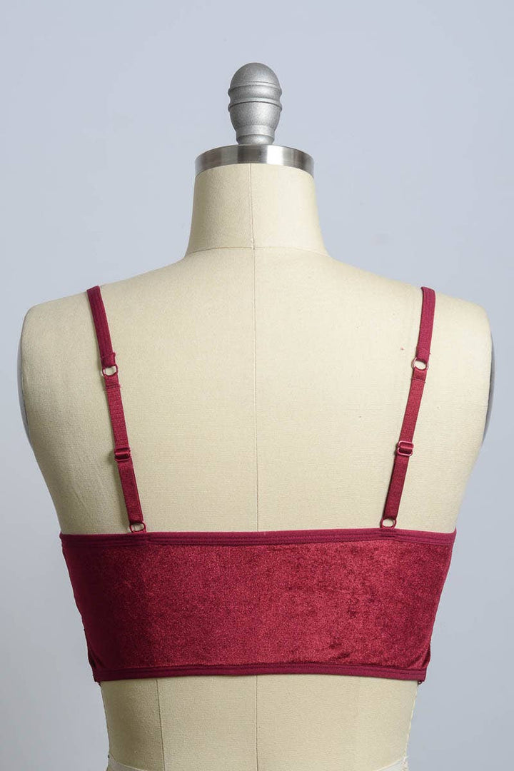 Velvet & Lace Cropped Cami Bralette