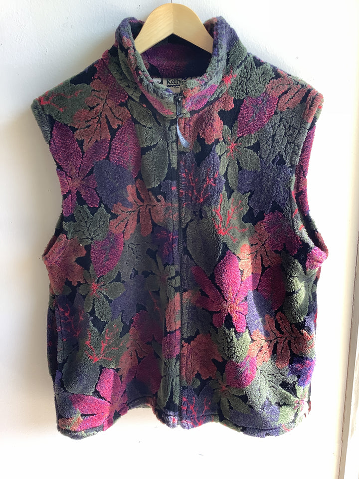 Kellysport Floral Fleece Vest- Made in Canada