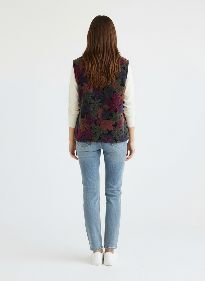 Kellysport Floral Fleece Vest- Made in Canada