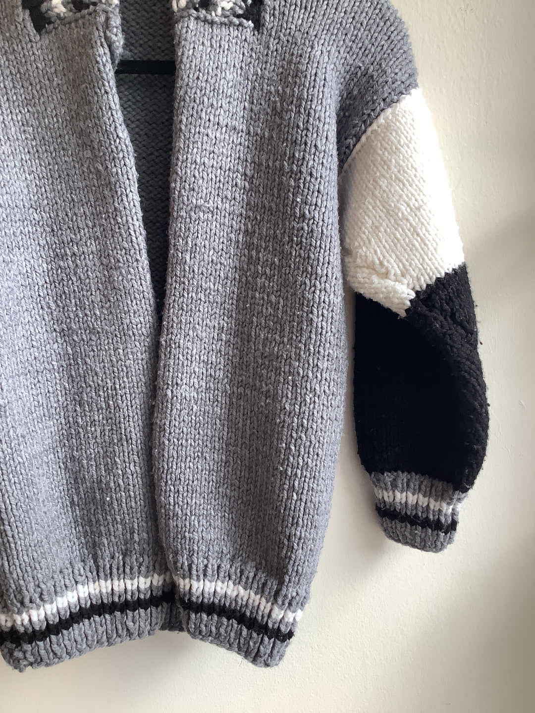 Vintage Hand Knit Cloudstripe Cardigan
