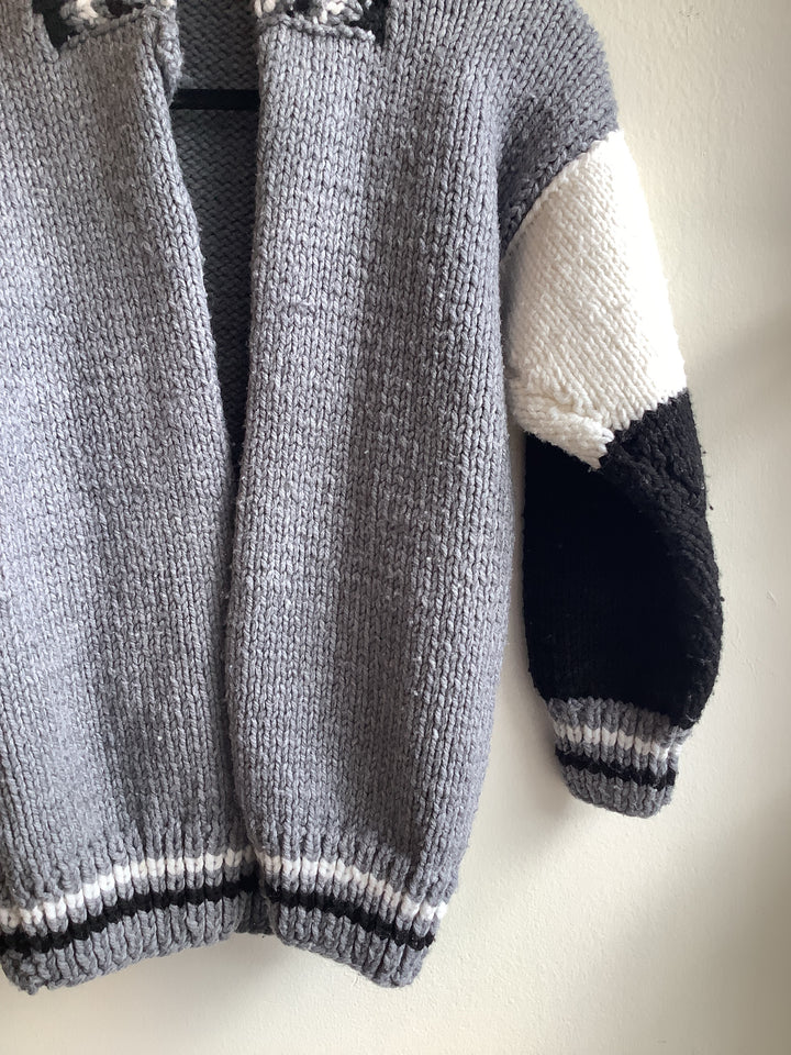 Vintage Hand Knit Cloudstripe Cardigan