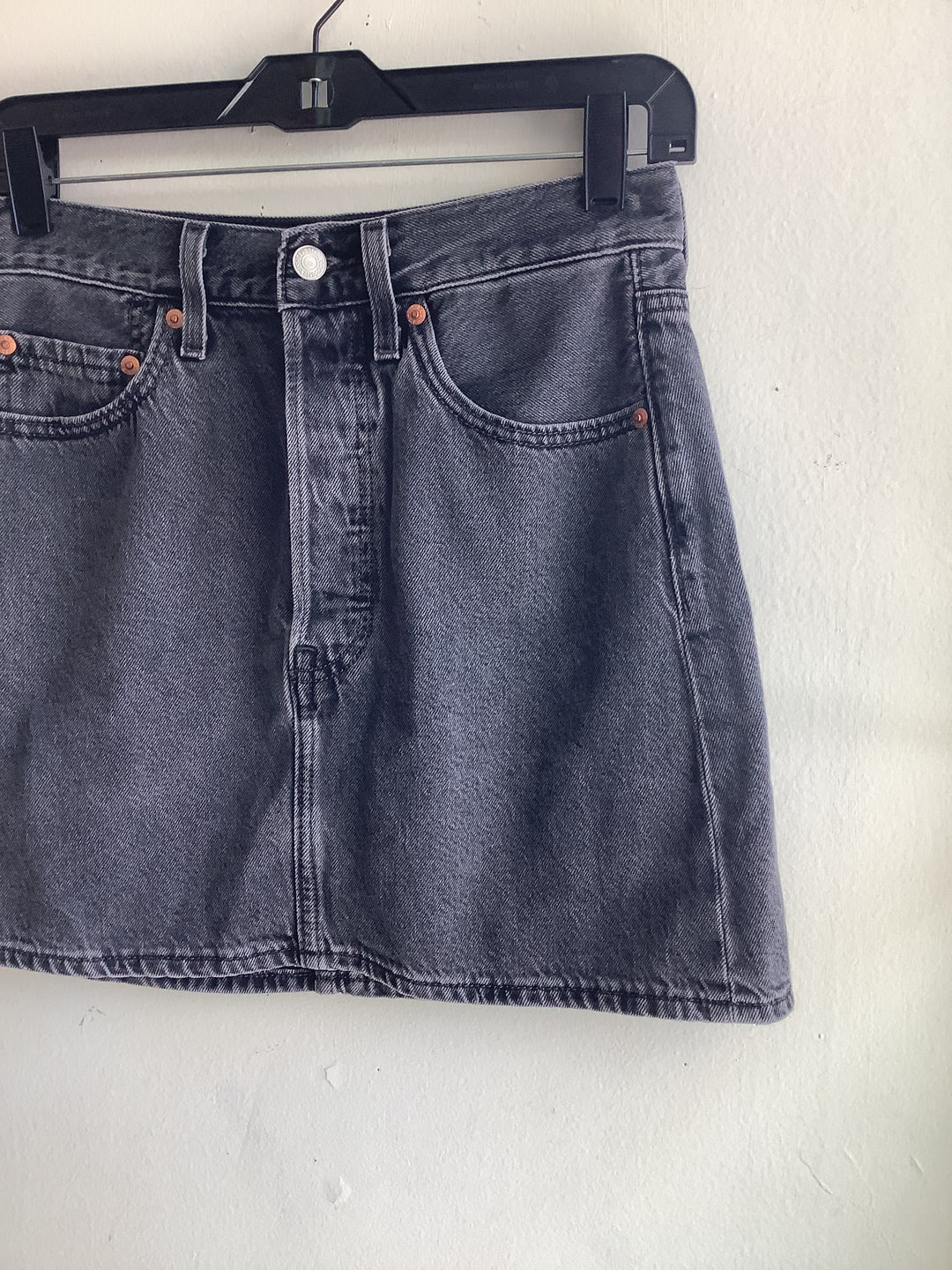 Levi’s Black Wash Denim Mini Skirt