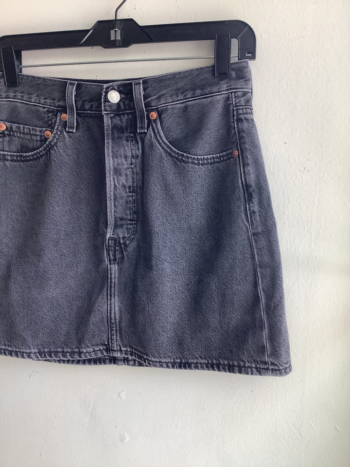 Levi’s Black Wash Denim Mini Skirt