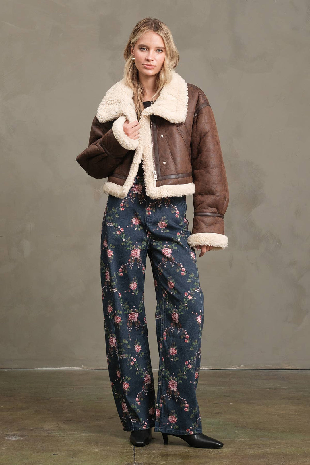 Alpine Cropped Shearling Jacket