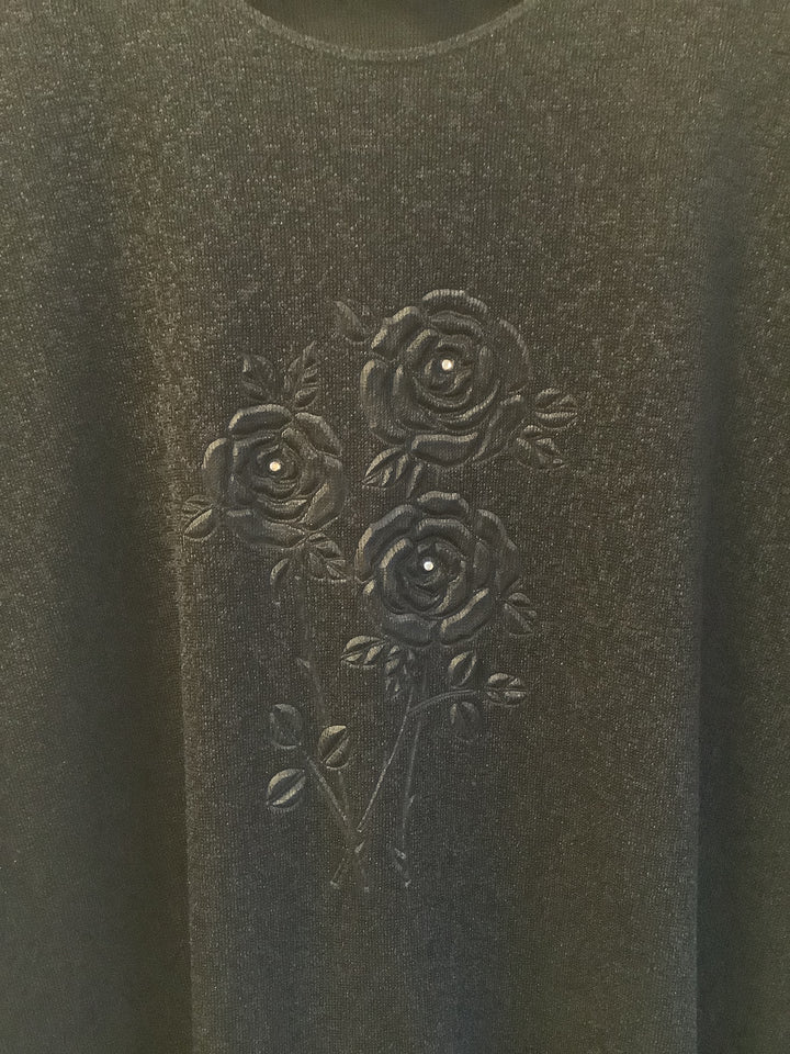 Vintage Midnight Lace Bloom Top