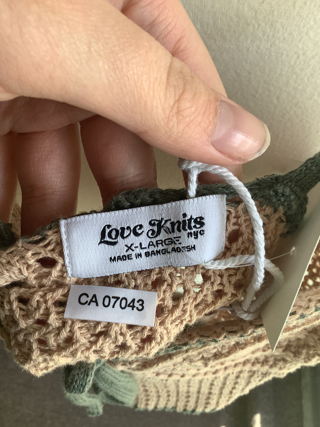 Desert Sage Knit Lace-Up Bralette
