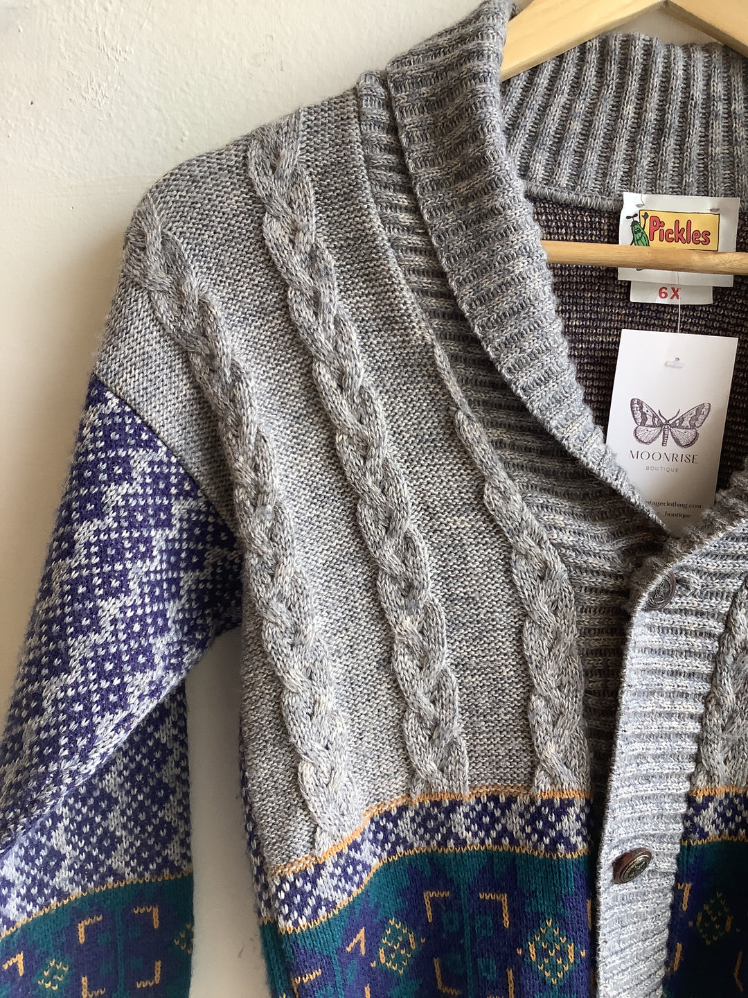 Vintage Pickled Kids Grandpa Cardigan