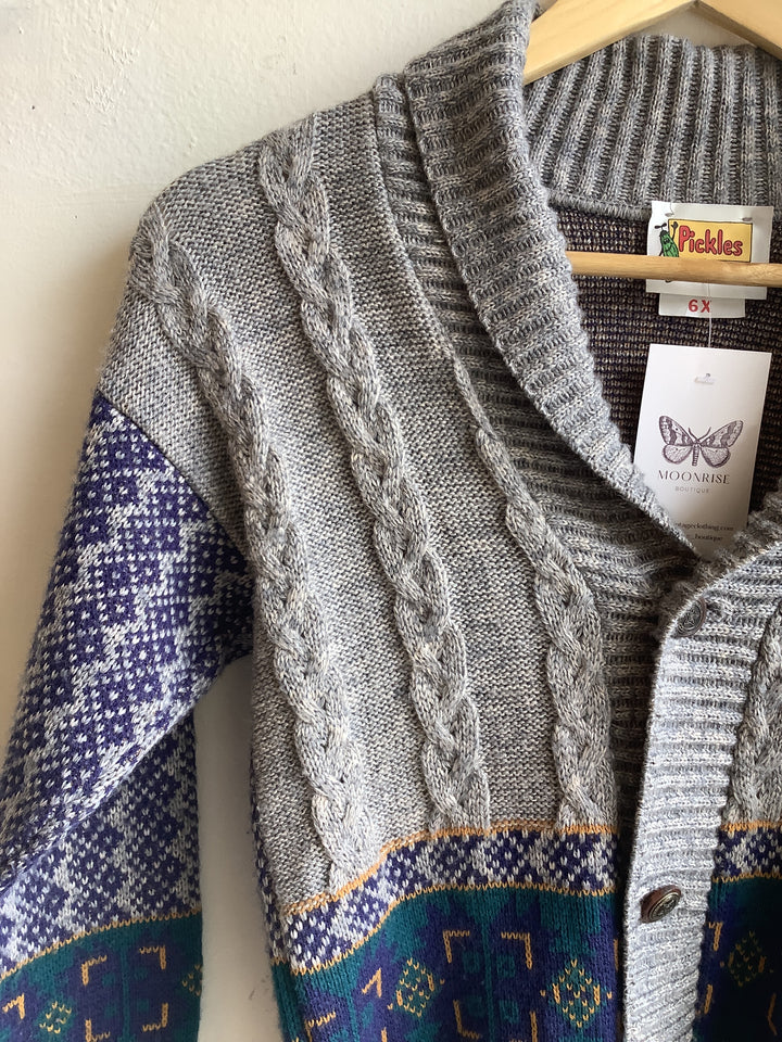 Vintage Pickled Kids Grandpa Cardigan