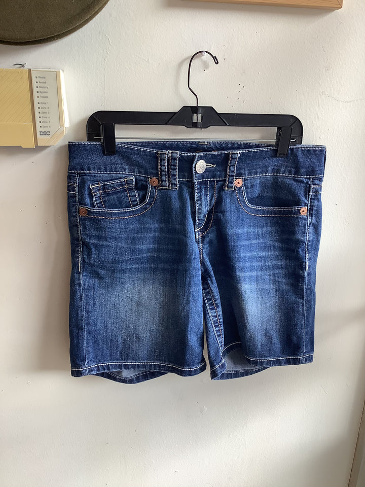 Seventy Seven Embroidered Pocket Denim Shorts