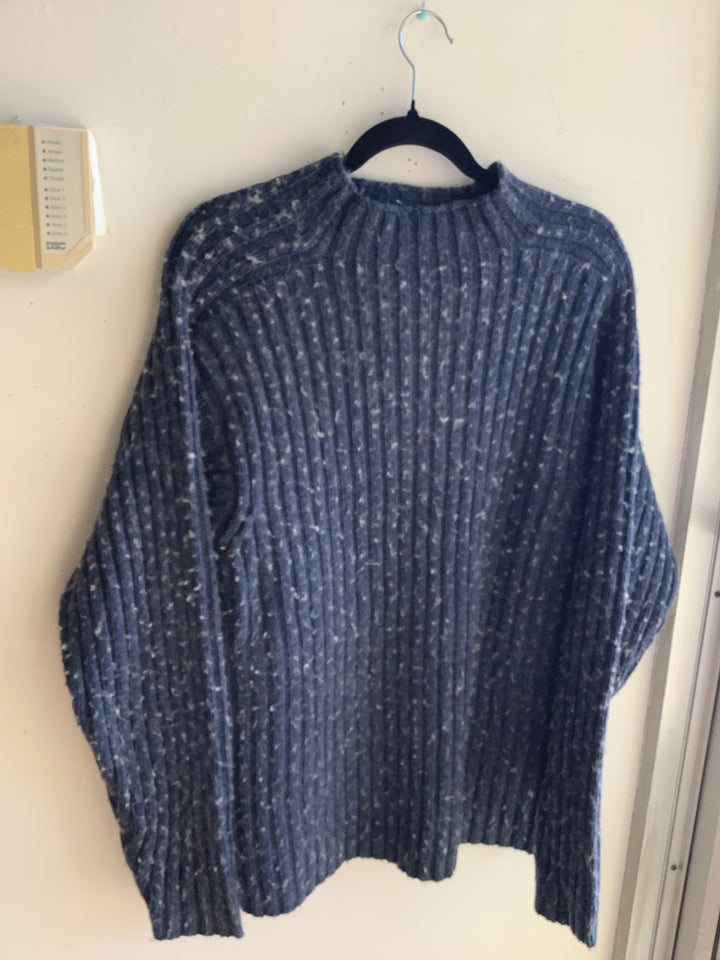 Nevada Vintage Blue Speckled Wool-Blend Sweater