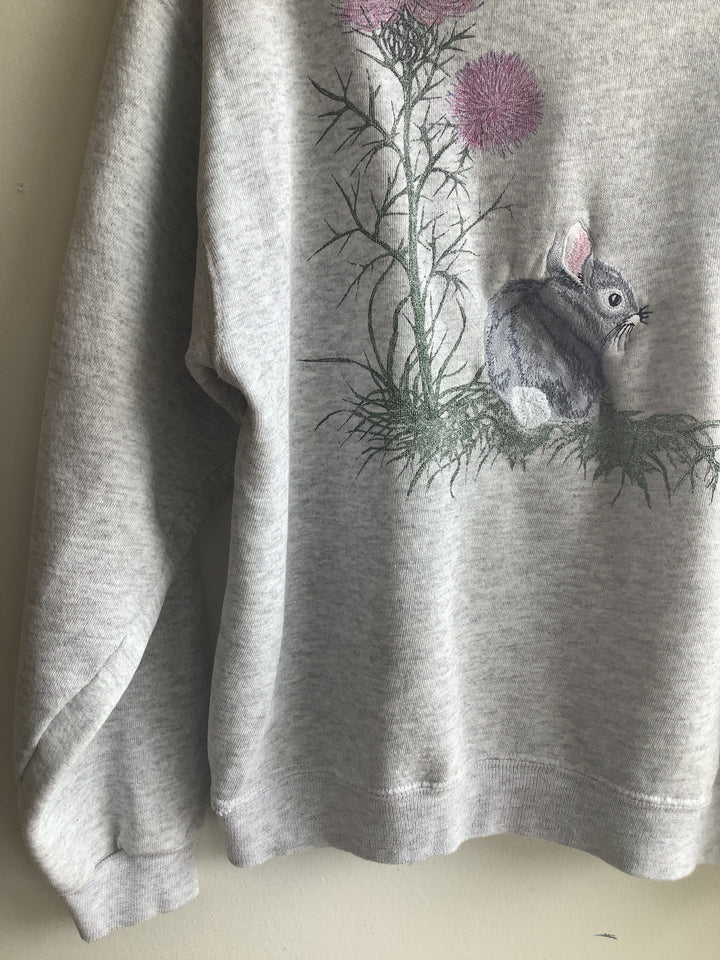Vintage 90s Hanes Nature Graphic Collard Sweatshirt