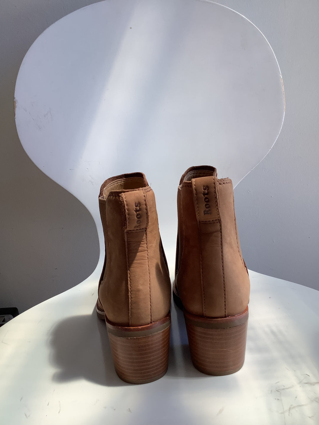 Roots Tan Leather Chelsea Heeled Boots