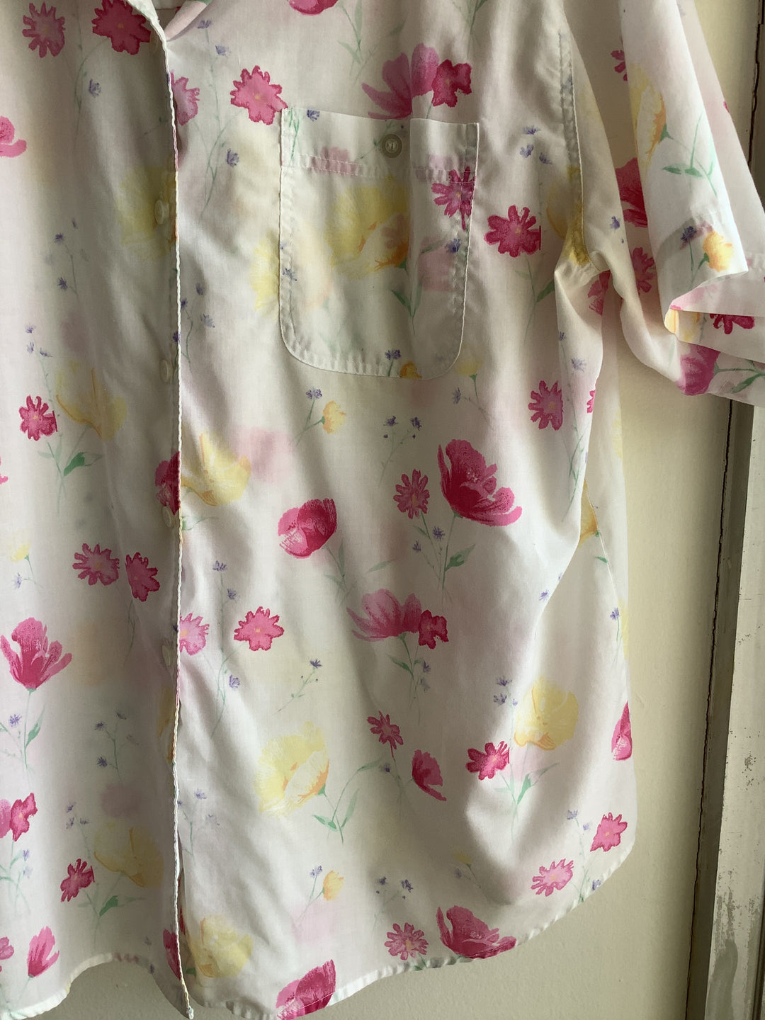 Vintage Floral Button Up Blouse