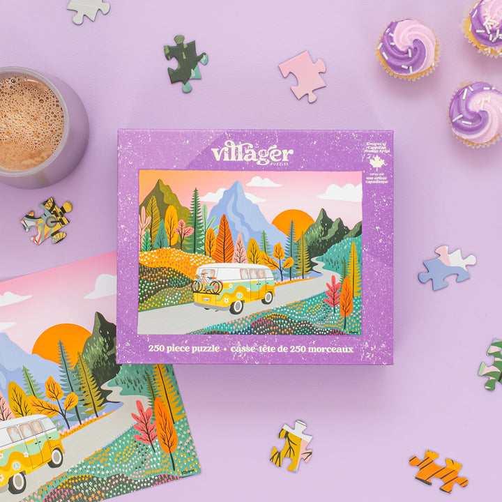 Road Trip | 250 Piece Puzzle | Kids &amp; Adults | Designed in Canada by Kourtni Gunn